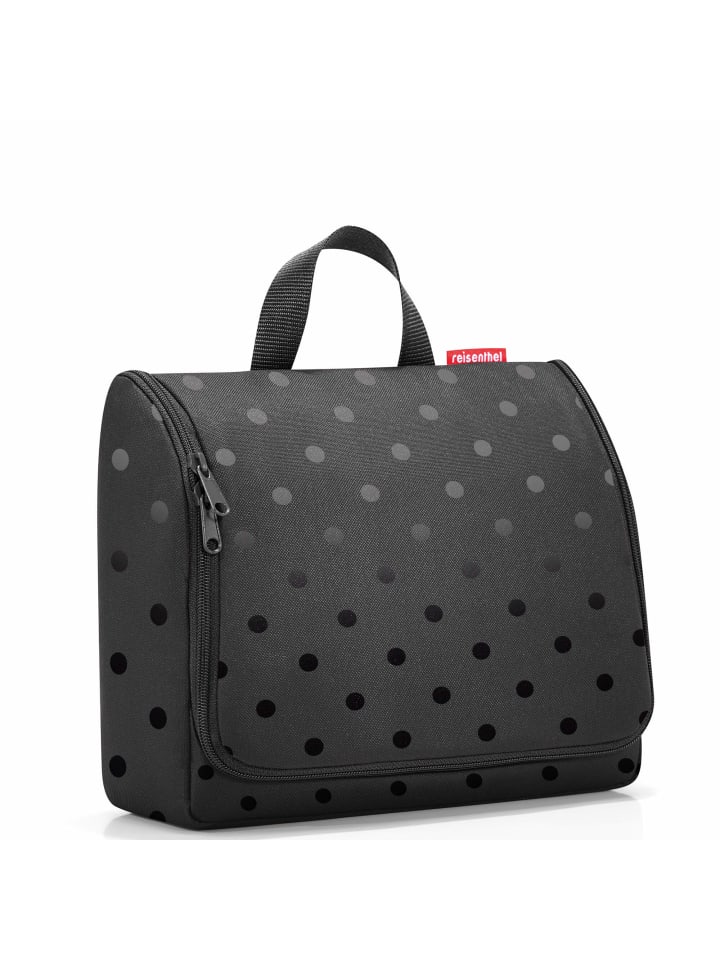 Reisenthel cosmetics toiletbag XL - Kulturbeutel 28 cm (twist blush) in glossy dots black günstig kaufen onesize
