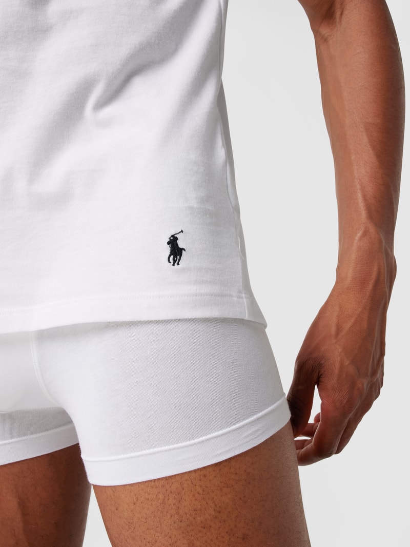 T-Shirt aus Baumwolle im 3er-Pack in silber meliert