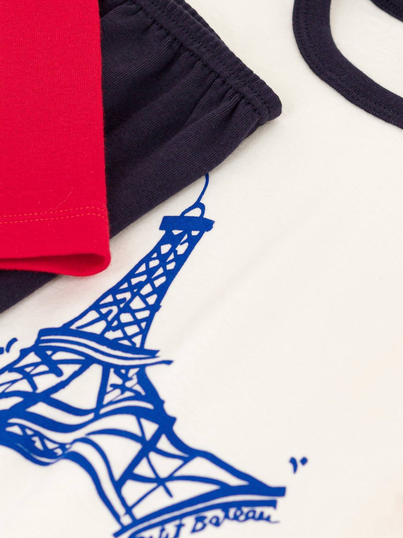 Pyjama en coton bio PETIT BATEAU marine