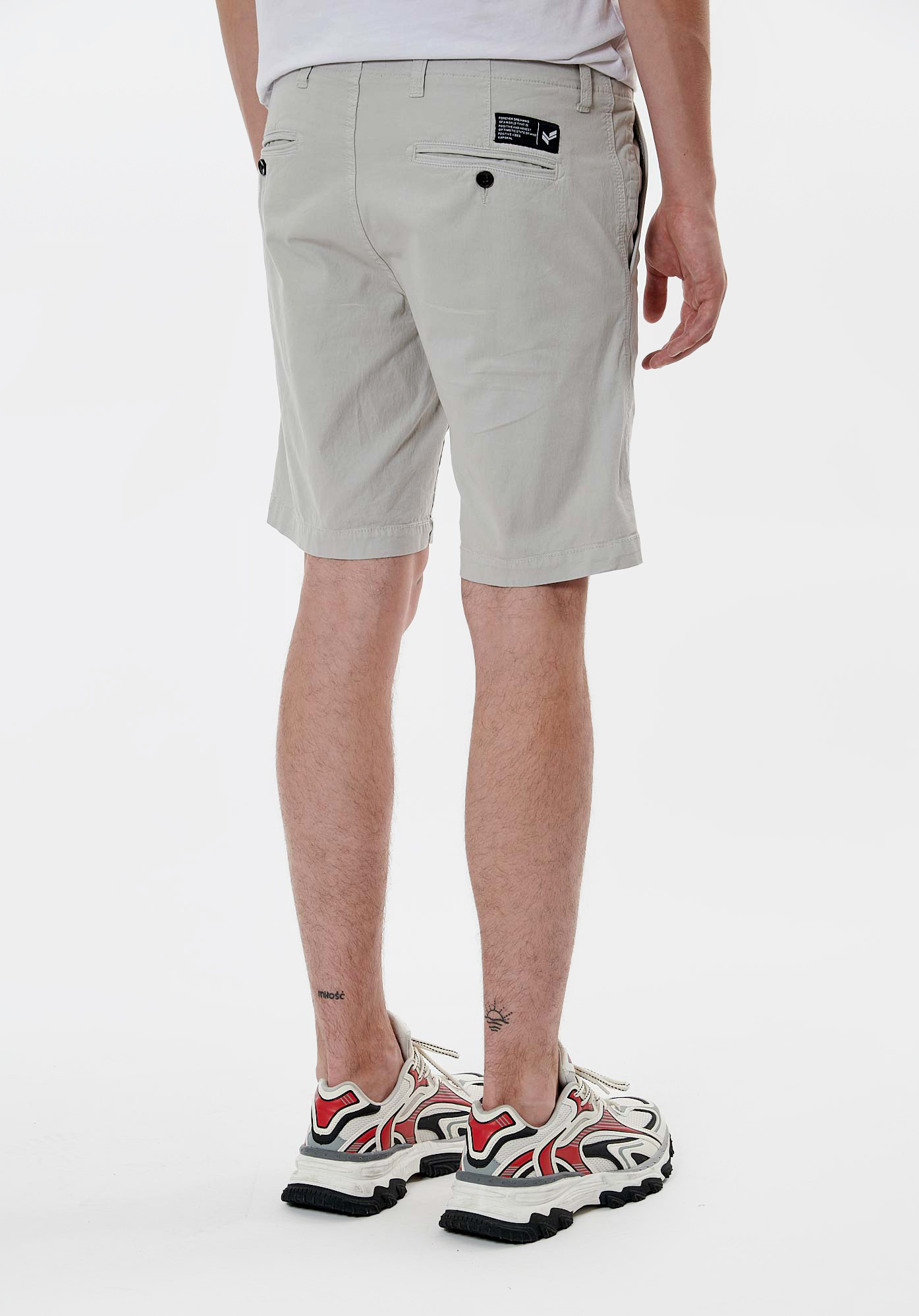 MACON  Short slim gris homme