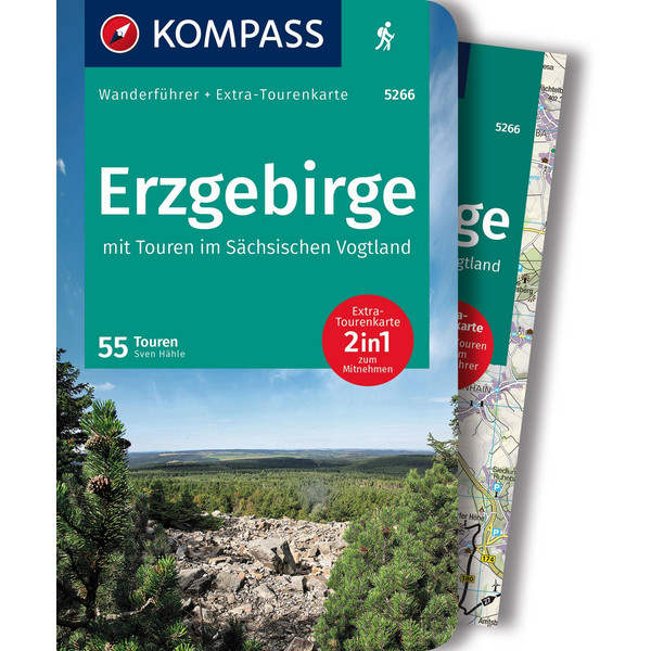 KOMPASS WANDERFÜHRER 5266 ERZGEBIRGE, 55 TOUREN