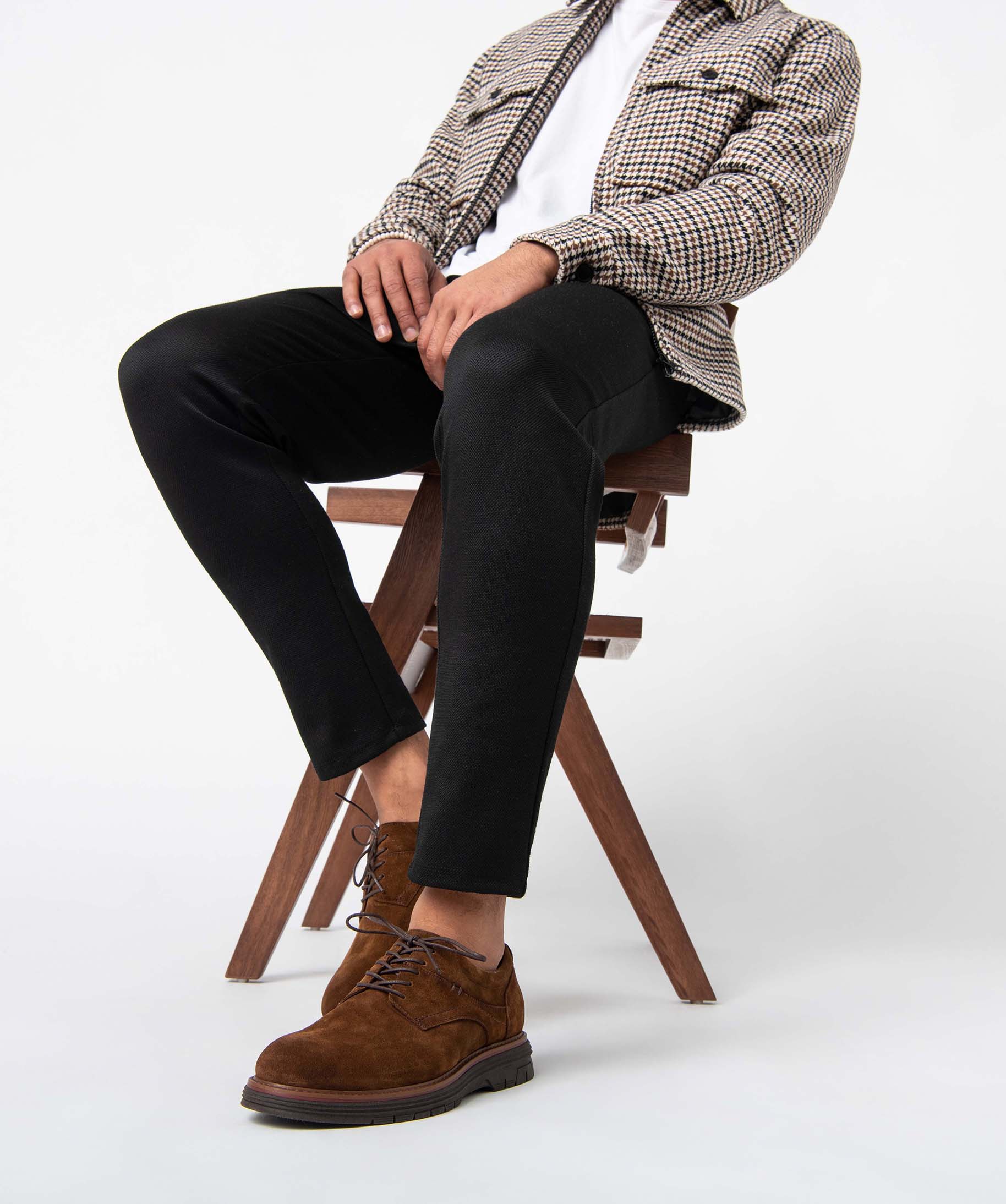 Derbies homme dessus cuir uni à lacets – Tanéo marron | GEMO