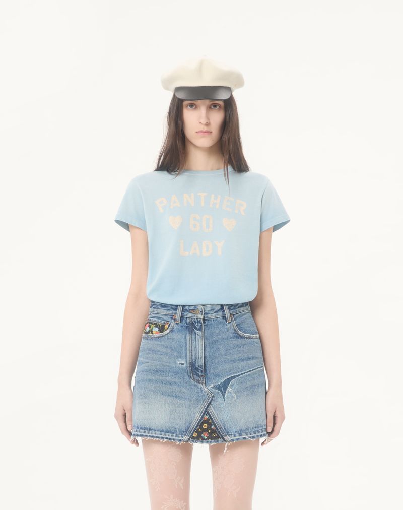 Camiseta de algodão estampada