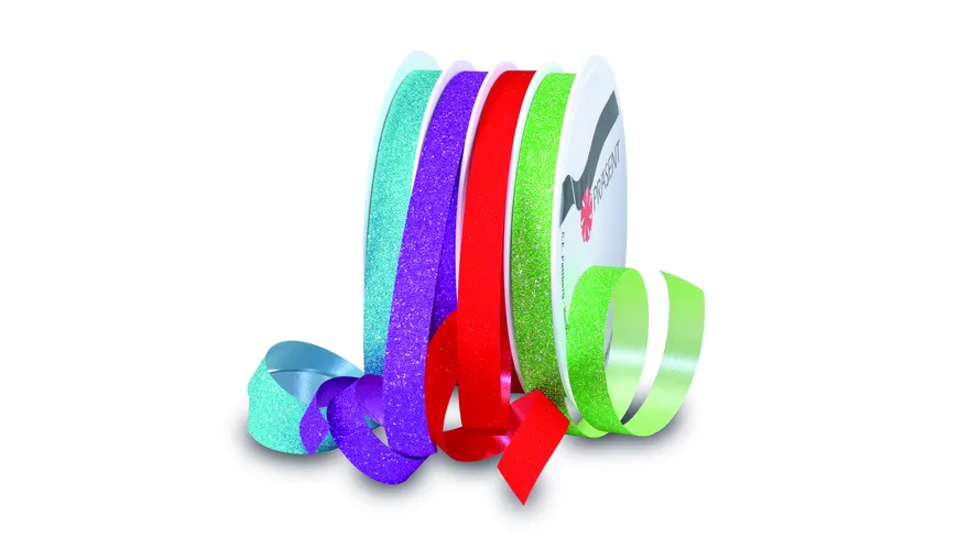 PRÄSENT Polyringelband Glitter Pop Art 16 m