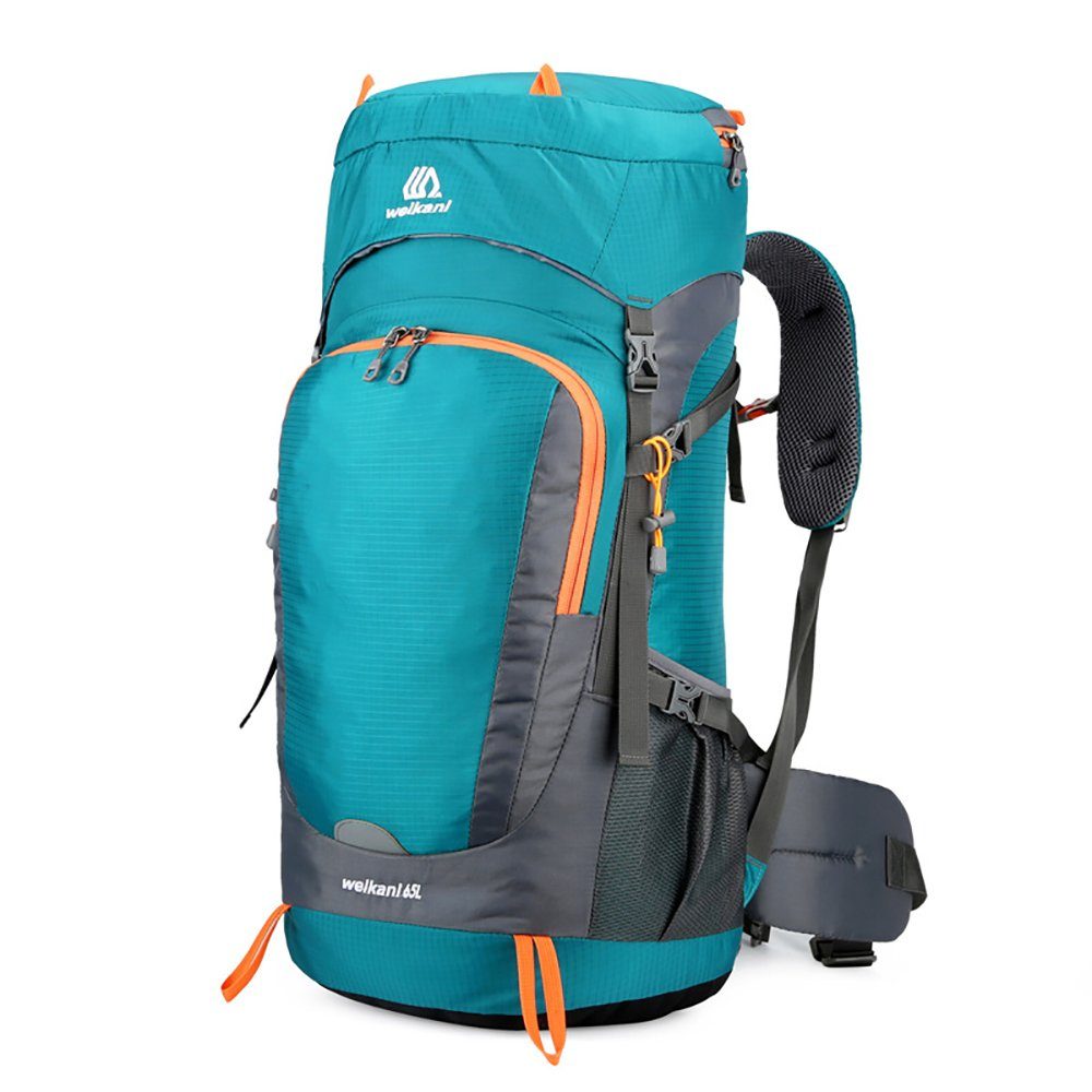 Geborgenheit Wanderrucksack 65L Wanderrucksack (Reiserucksack Outdoor Wandern Rucksack Für Wandern, Bergsteigen, Camping, Einstellbares Design), Herren Damen Wasserdichter Trekkingrucksack