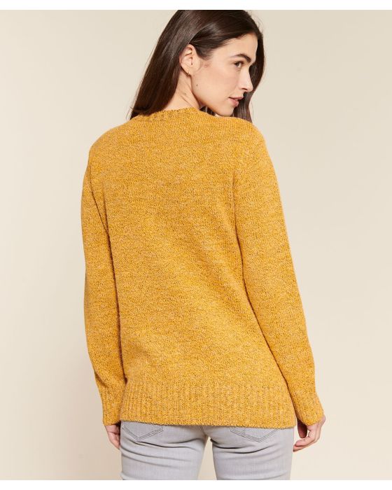 Pull col rond, maille chinée chaude Thermolactyl