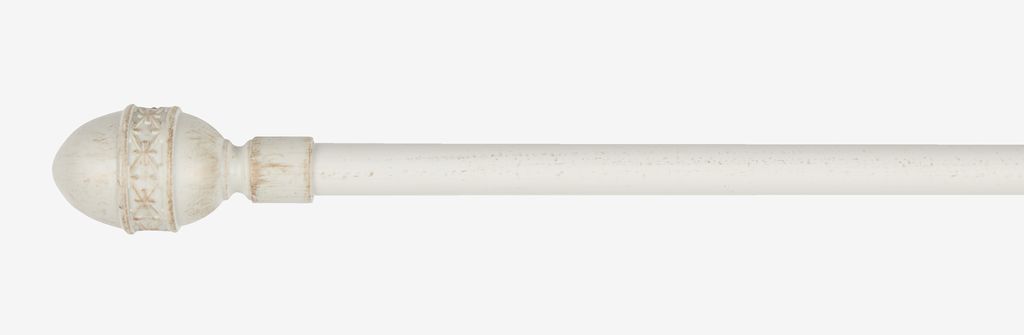 Karnisz MELLOW 19mm 90-160cm biały/złoty