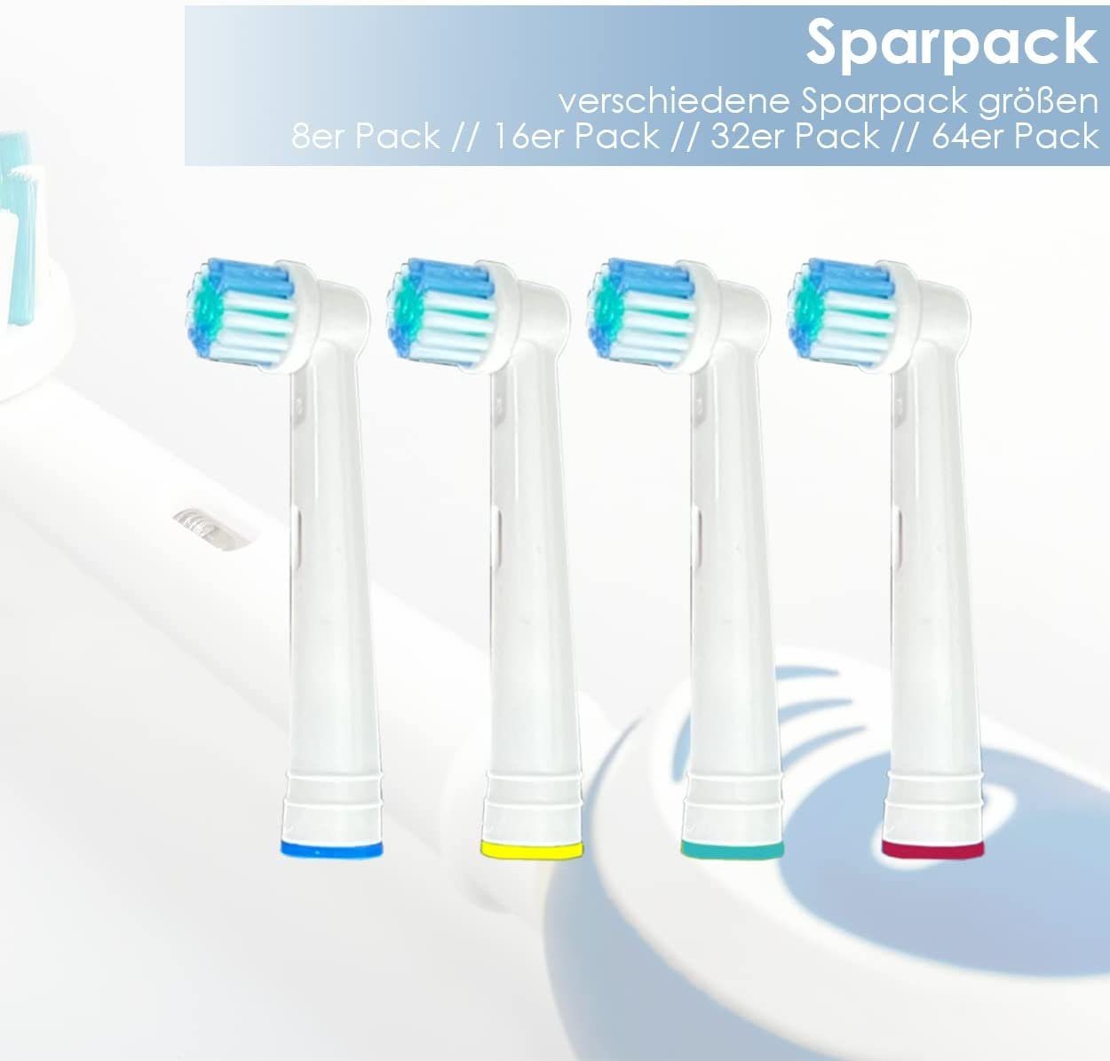 Sibastore Aufsteckbürsten Aufsteckbürsten für Oral B elektrische Zahnbürsten Wechselkopf, Verbesserung der Zahnfleischgesundheit, Für Kinder & Jugendlichen und Erwachsene geeignet, Extra weiche Borsten, Kompatibel mit ORAL B elektrischen Zahnbürsten