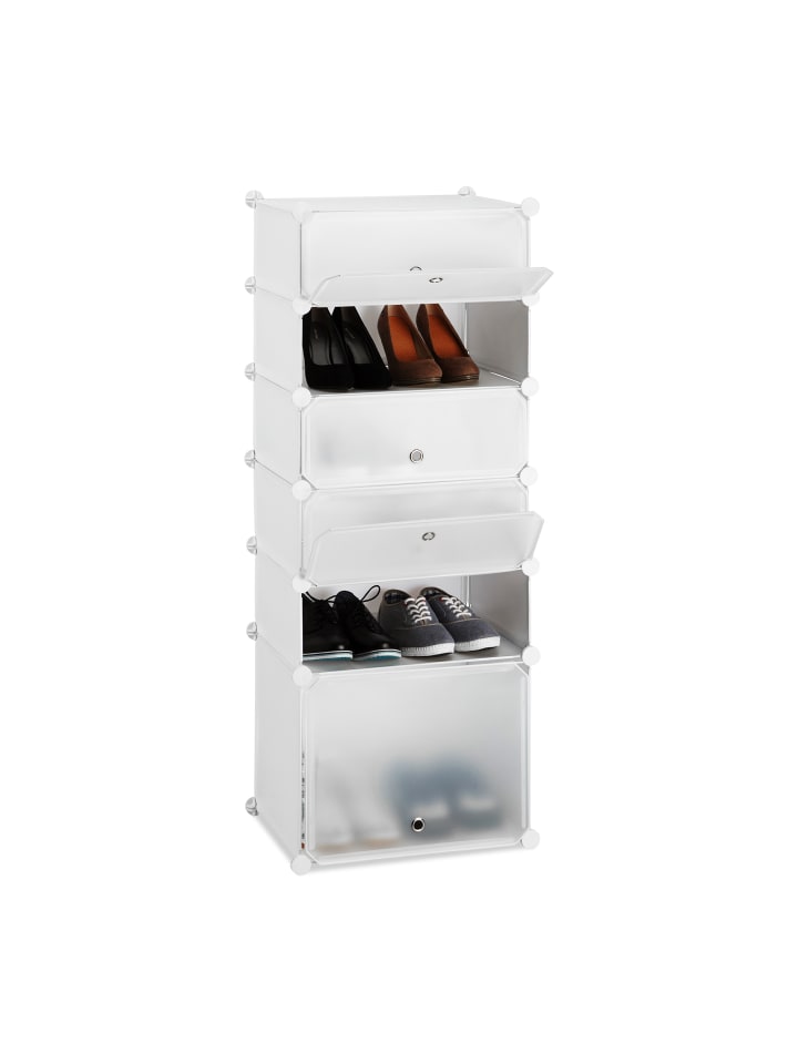 relaxdays Schuhregal in Weiß - (B)37 x (H)52 x (T)9 cm günstig kaufen onesize