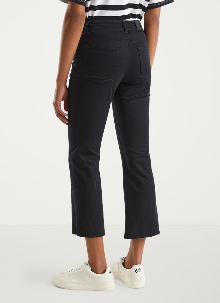 Jeans Benetton a vita alta, taglio svasato e cropped con tasche.