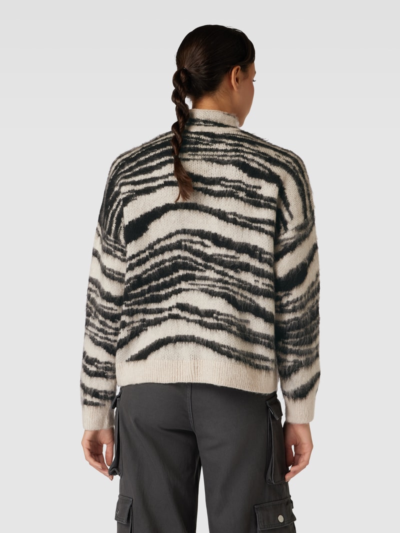 Strickpullover mit Allover-Muster in offwhite