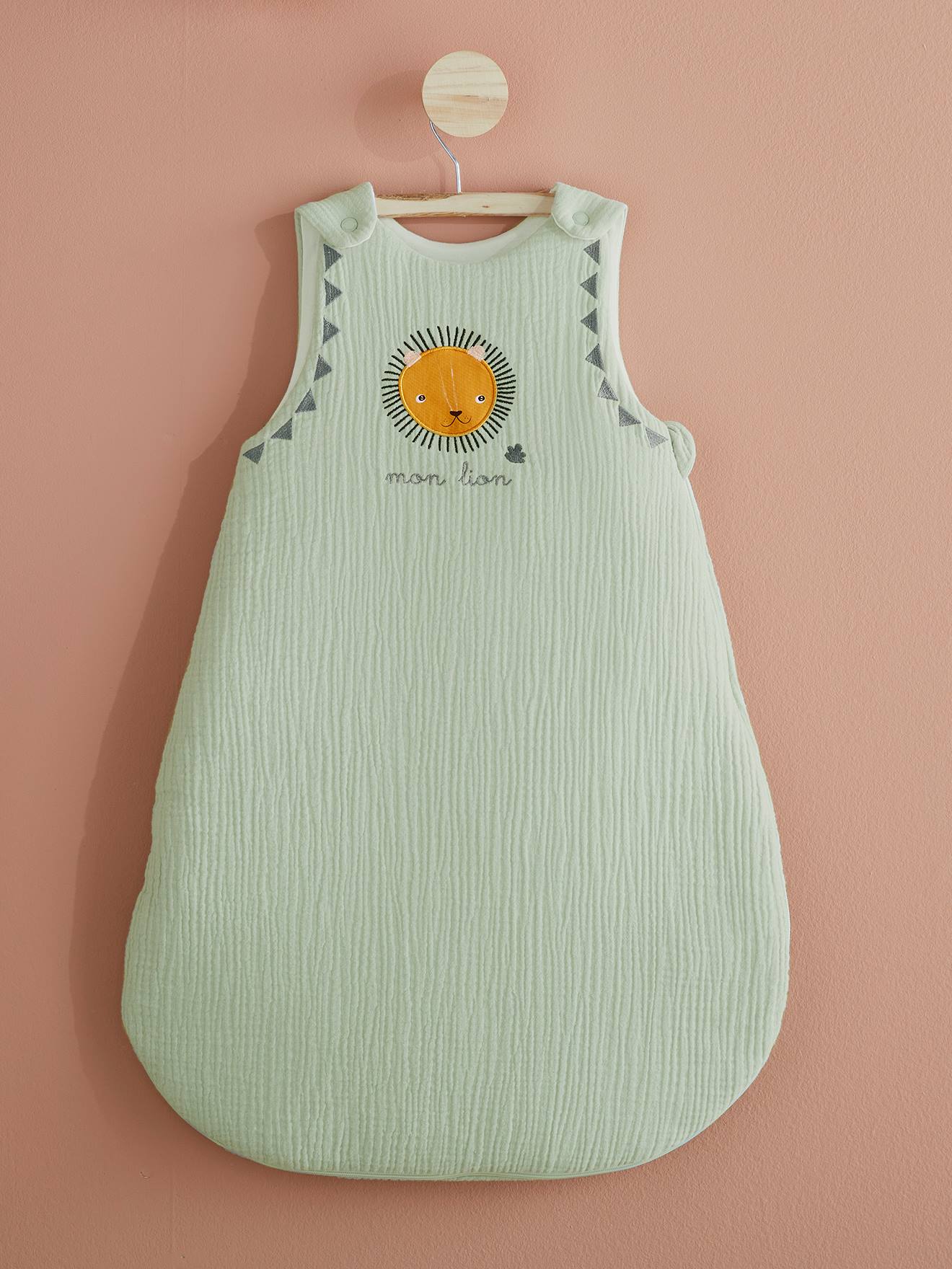 Vertbaudet Ärmelloser Baby Schlafsack TANSANIA - grün