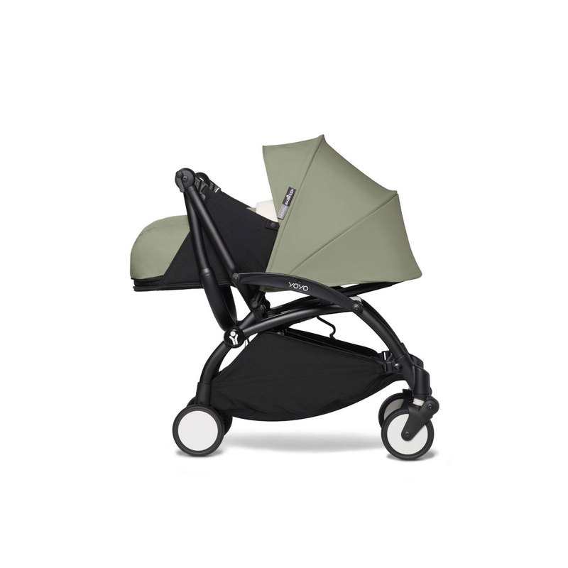 Poussette Yoyo2 4 roues châssis noir assise 0+ olive Babyzen