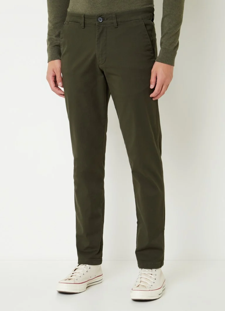 Selected Homme - New Miles - Pantaloni chino slim fit din amestec de bumbac organic
