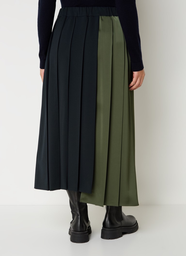 Fustă midi plisată MaxMara Managua cu buzunare laterale