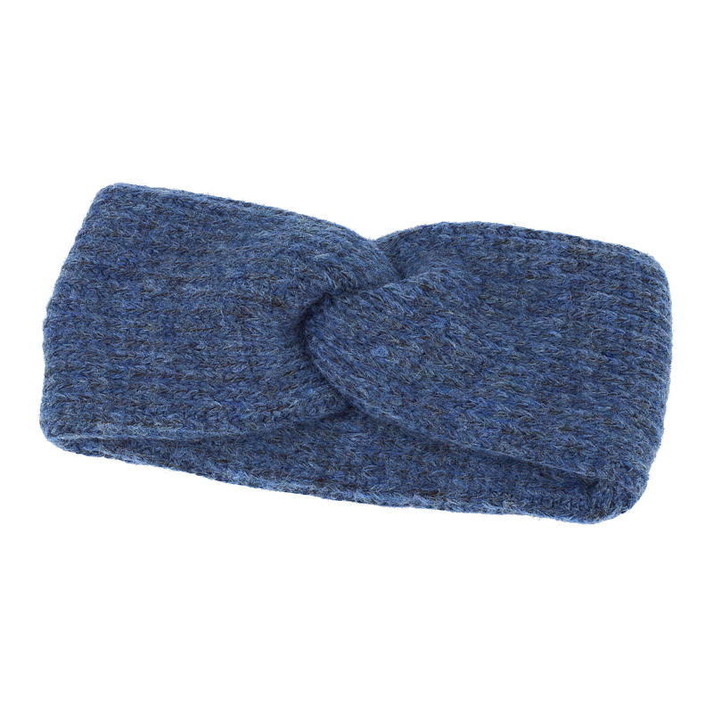 Pannebånd Mohair-look, jeansblå