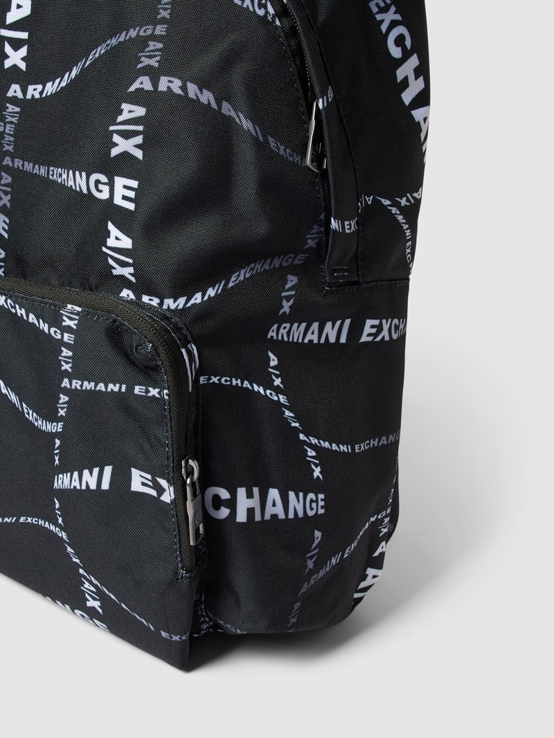 Rucksack mit Allover-Muster Modell 'AOP' in schwarz