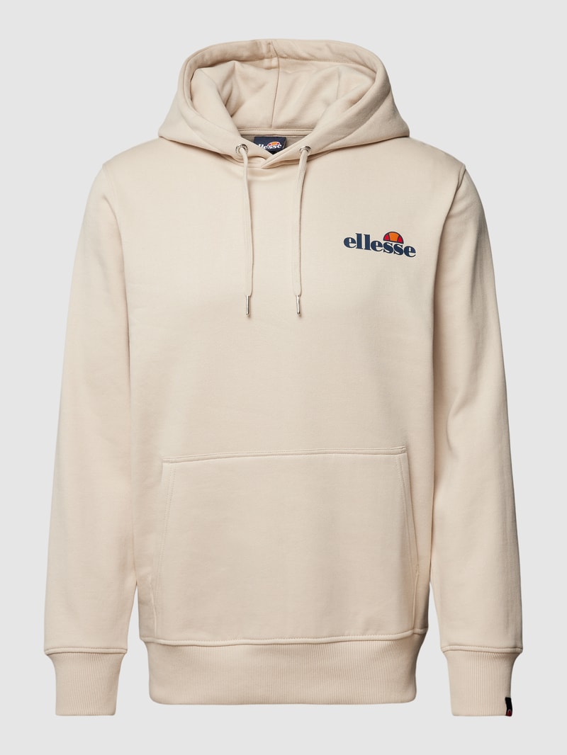 Hoodie mit Label-Print Modell 'Olevano' in beige