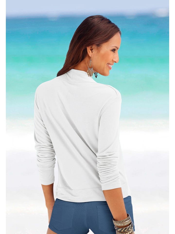 LASCANA Shirtjacke in weiß günstig kaufen