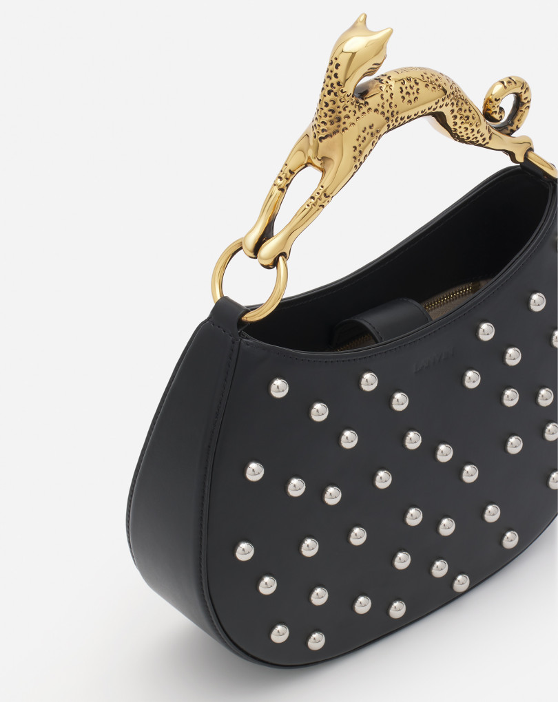 SAC HOBO CHAT PM EN CUIR AVEC STUDS