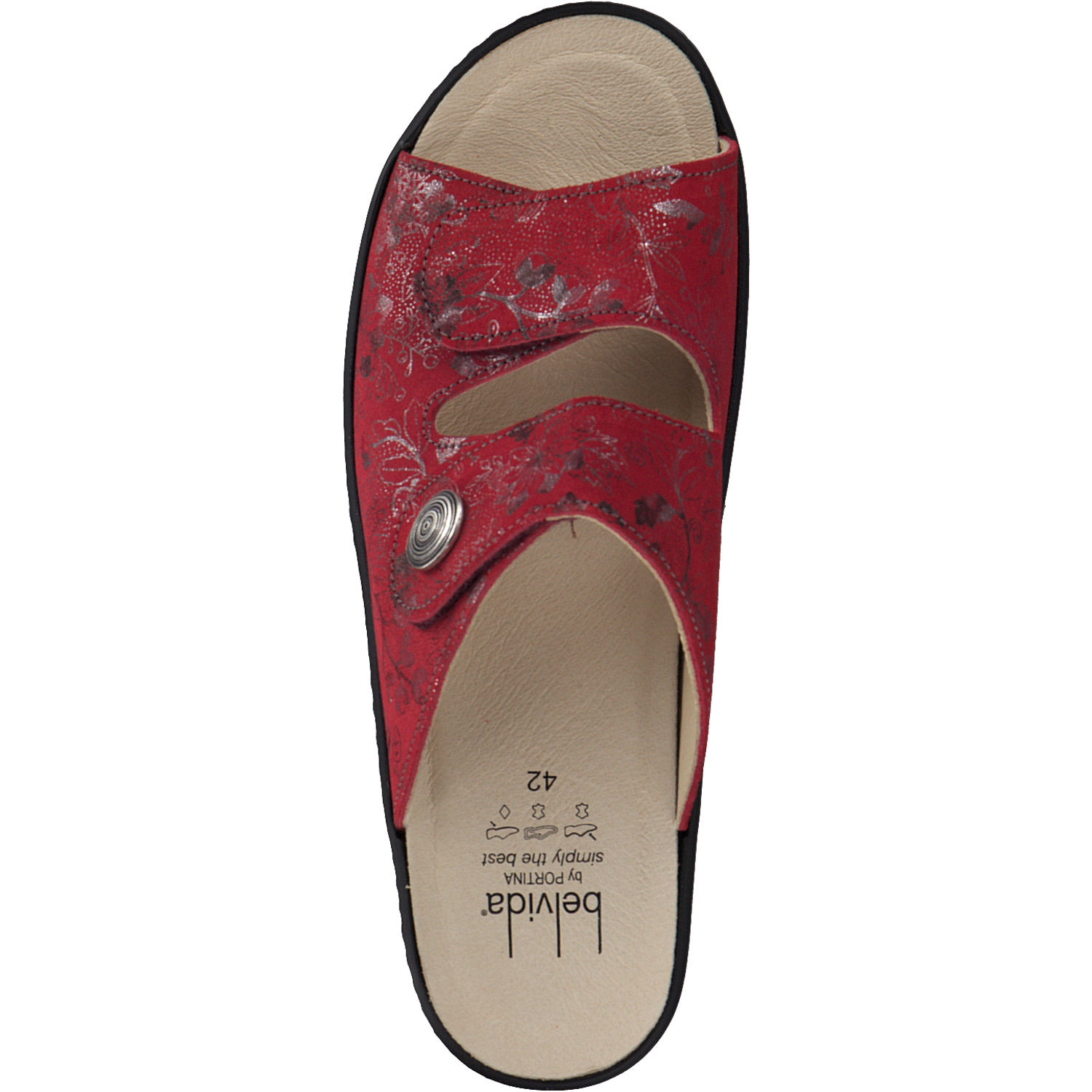 Portina 42.410, Hausschuhe & Pantoffeln, Damen, rot