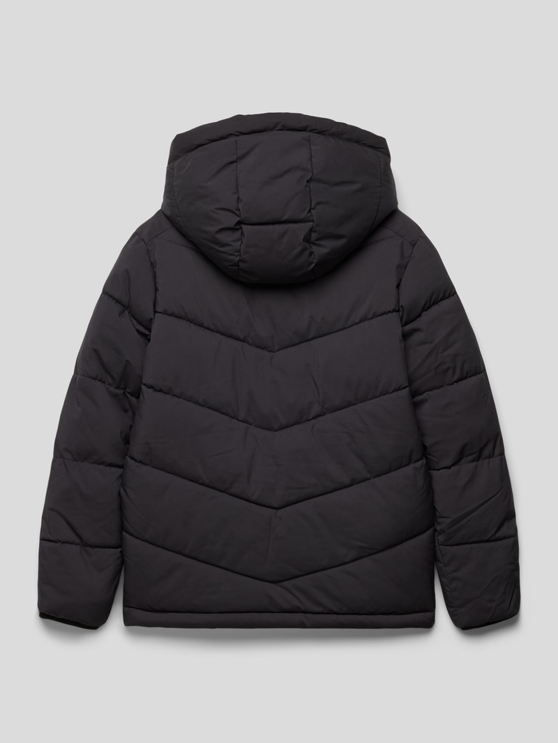 Steppjacke mit Label-Detail in schwarz