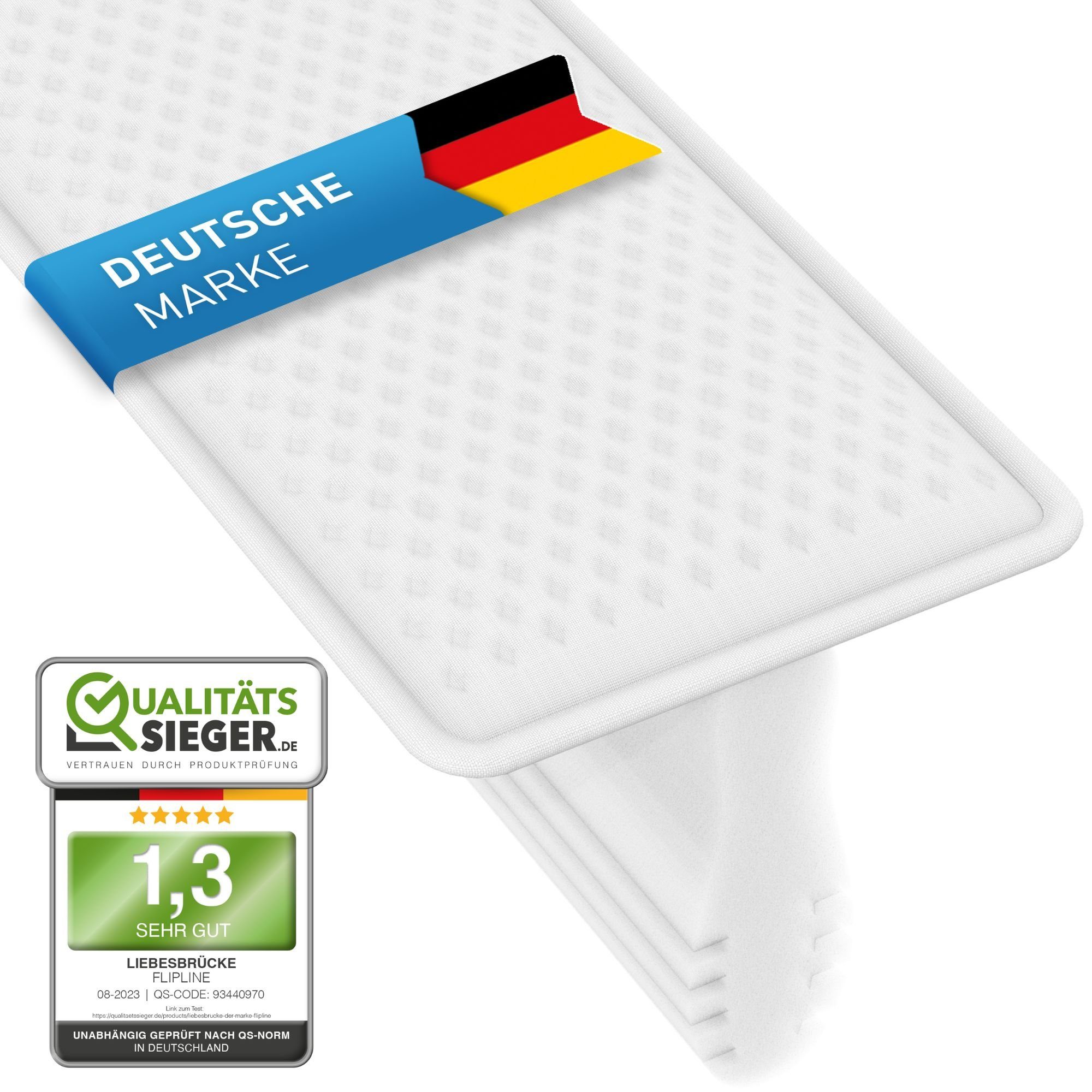 Matratzenkeil Liebesbrücke für Matratzen ALL-IN-ONE Premium Set [200x18cm] FLIPLINE®, Matratzenbrücke passt auf 98% aller Matratzen