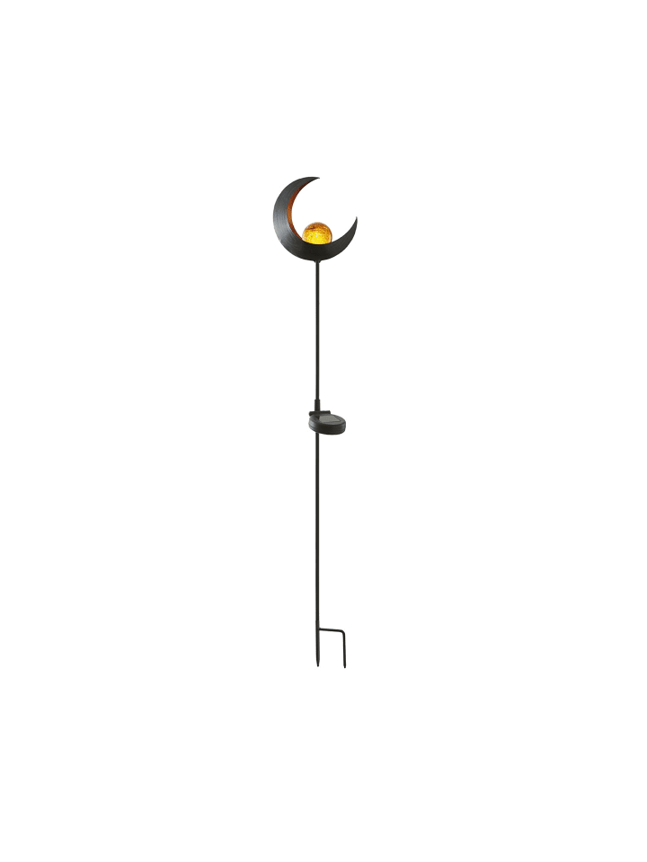 STAR Trading Solar LED Gartenstecker 85cm Mond Beleuchtung Garten Kugel Außen Deko günstig kaufen onesize