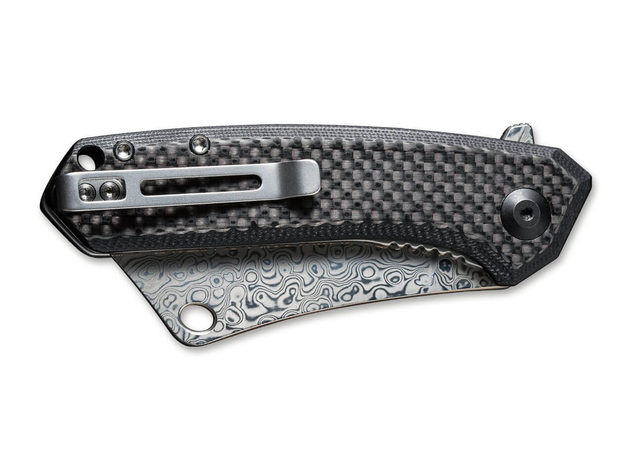 Mini Mastodon Damascus Carbon