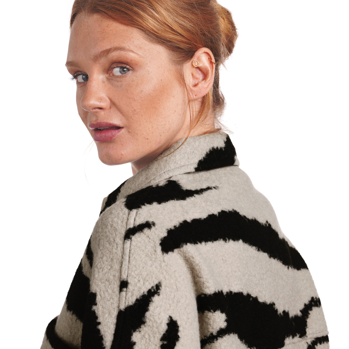 Damen Overshirt mit Allover-Muster
