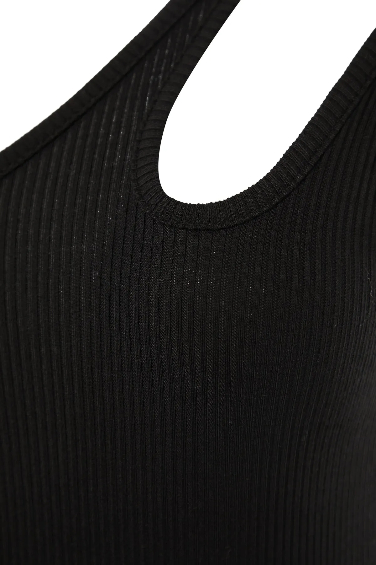 Trendyol Collection  Schwarze One-Shoulder-Schnurstrickbluse TWOSS21BZ0563