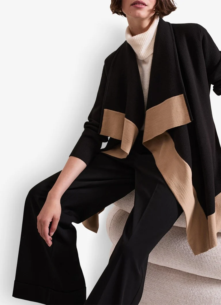 Cardigan Phase Eight Rae din amestec fin de lână, cu curea legată.