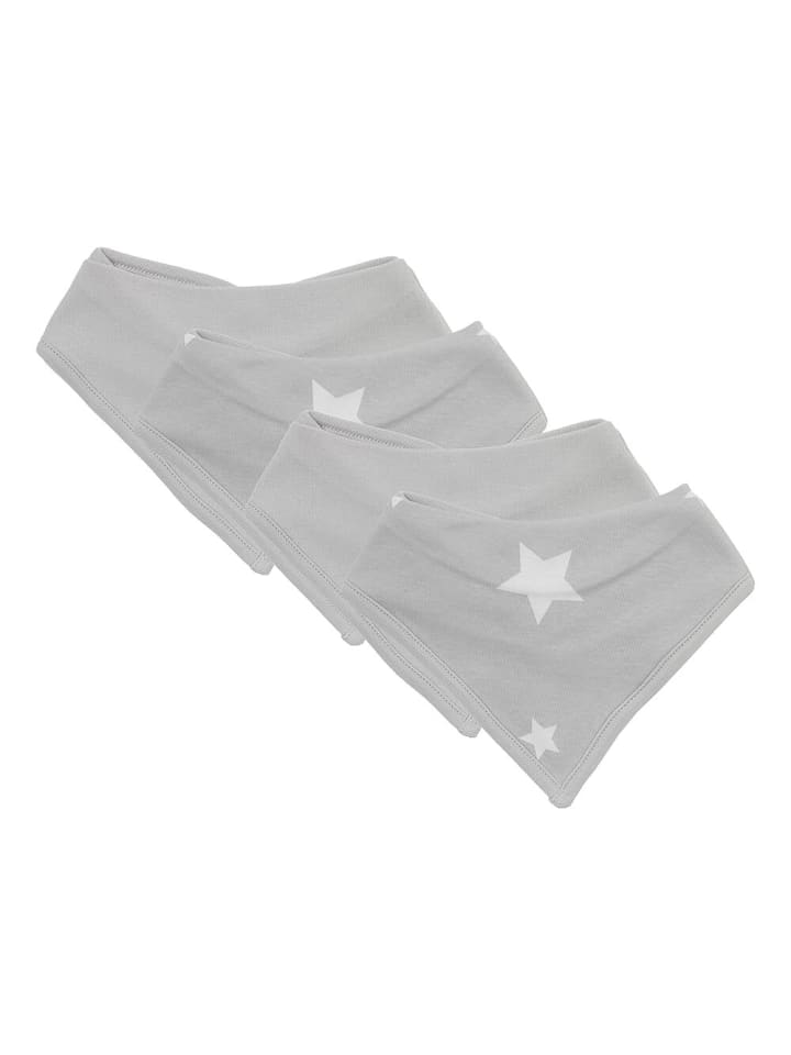 Schlummersack Bandana / Halstuch aus Bio-Baumwolle 4er-Pack in Grau günstig kaufen onesize