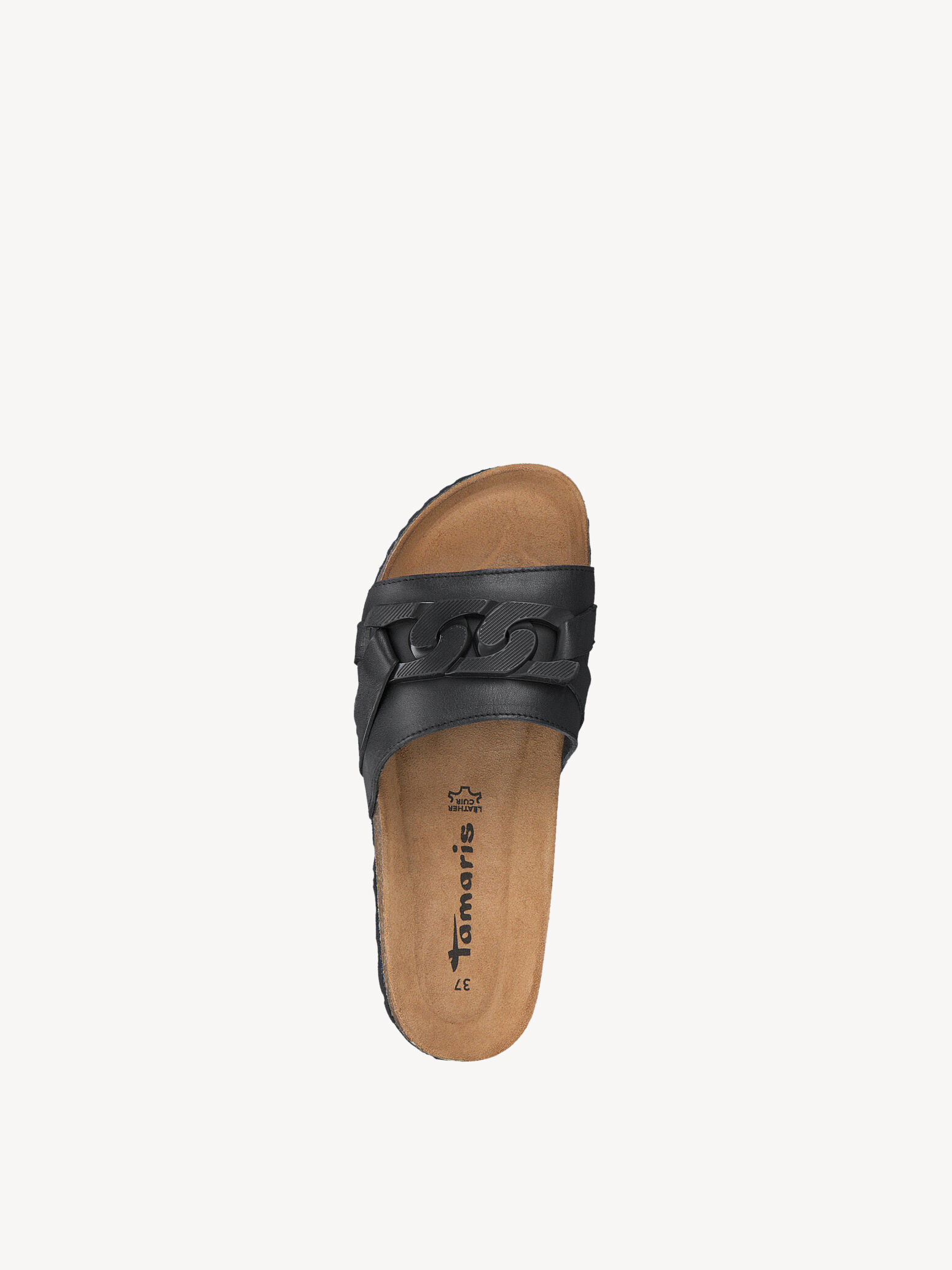 Mule en cuir - noir