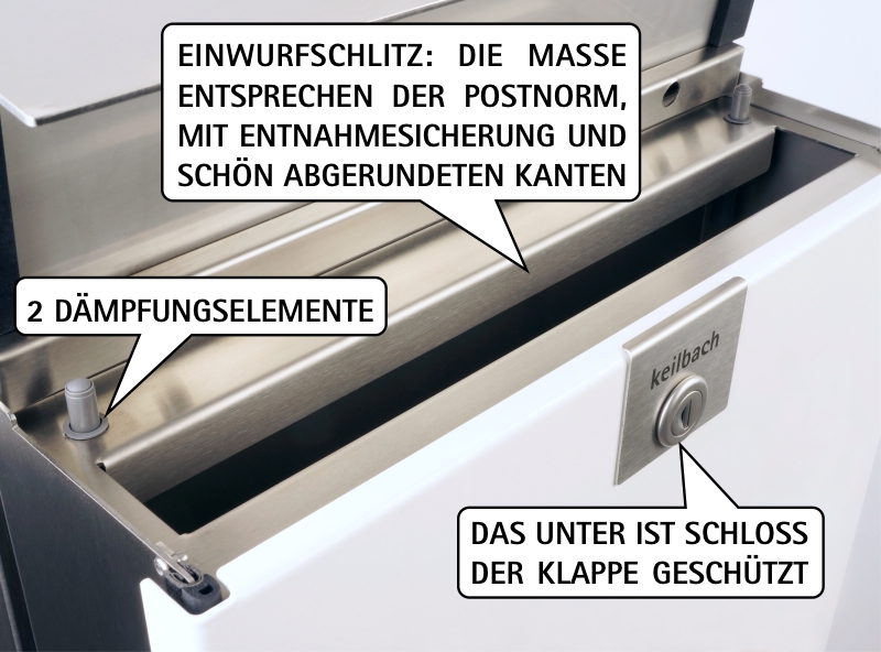 Keilbach Designprodukte Keilbach Briefkasten, Edelstahl, Holzfront Eiche
