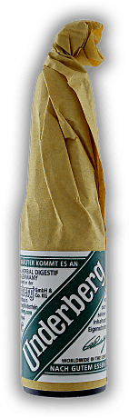 Underberg 0,02 Liter Underberg 0,02 Liter Typisch nur in der mit Strohpapier umwickelten Portionsflasche. 0,02	 Liter - Vol 44%