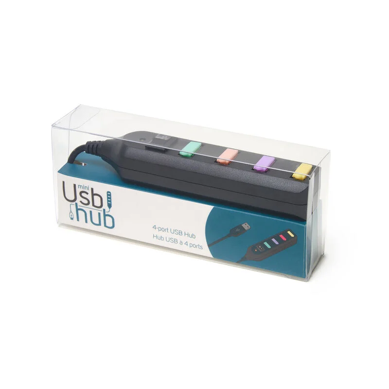 Concentrador USB con 4 puertos - Mini