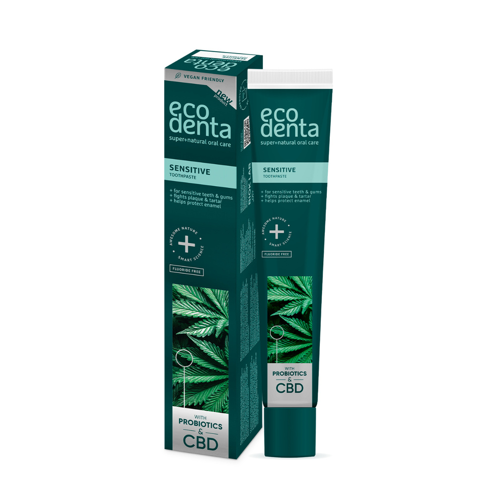ecodenta Dentifrice dents sensibles au CBD et probiotiques Dentifrice