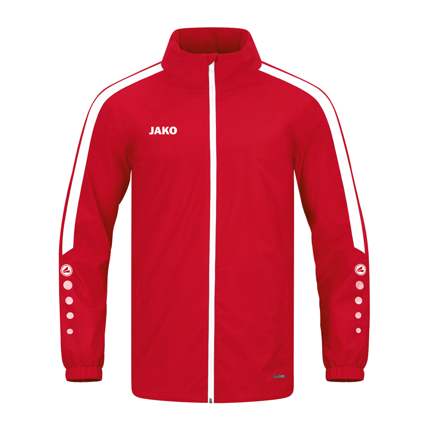 JAKO Power Allwetterjacke Kids Rot Weiss F100