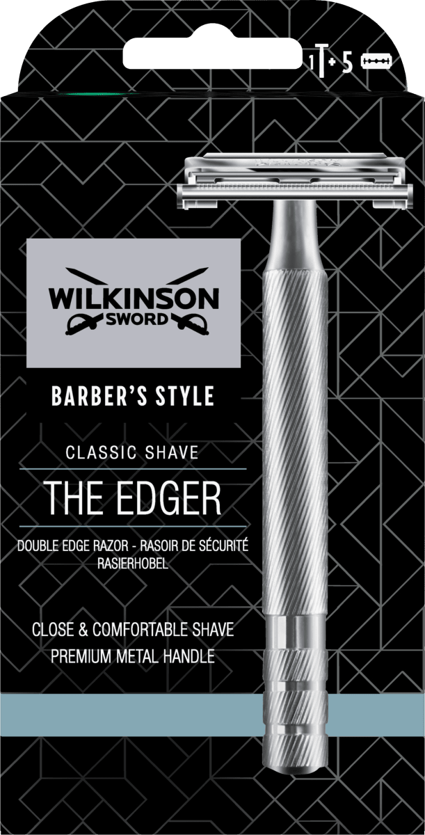 Rasierhobel, Barber´s Style The Edger mit Ersatzklingen, 1 St