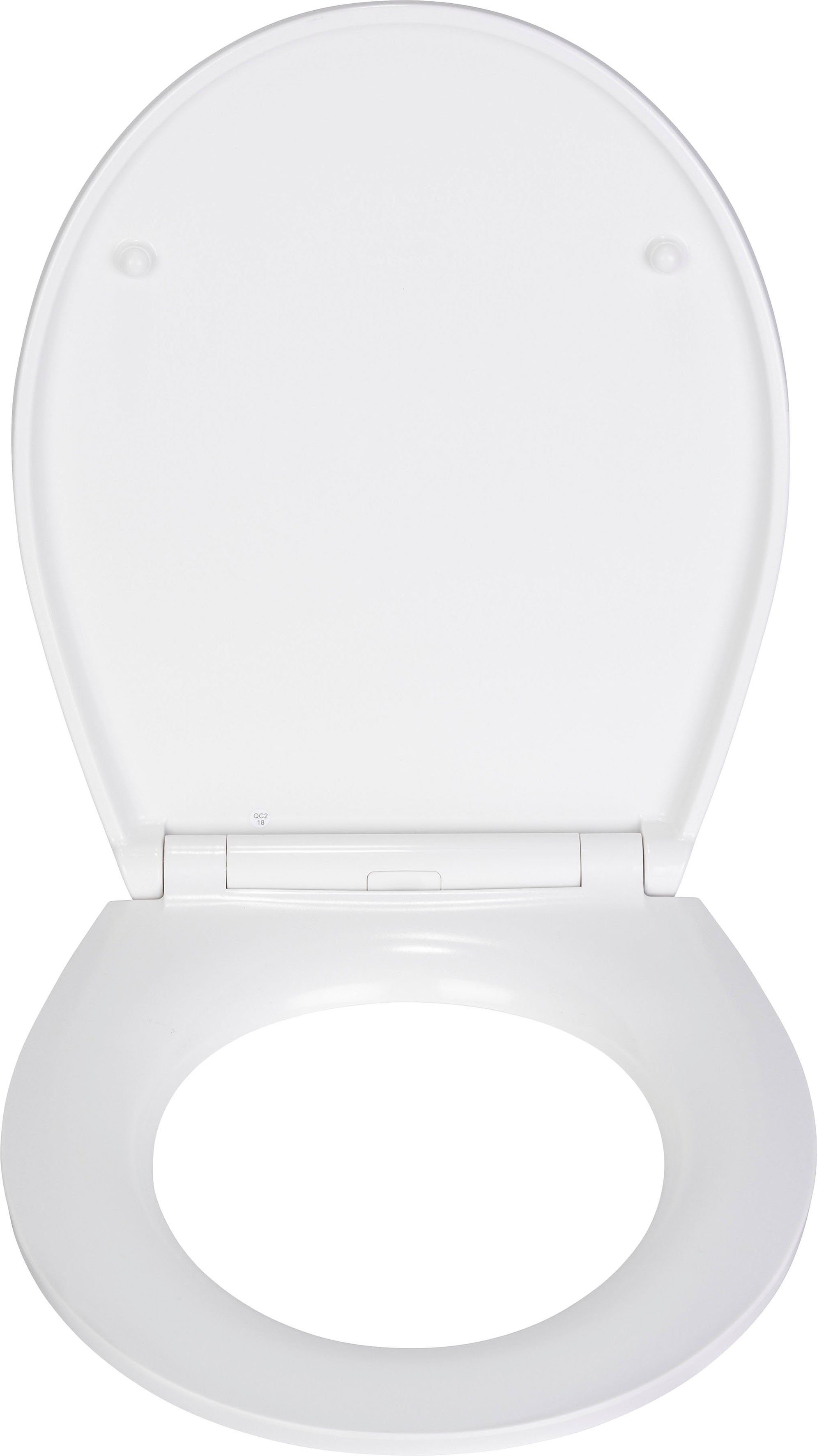 WENKO WC-Sitz Agate, mit Relief, aus antibakteriellem Duroplast