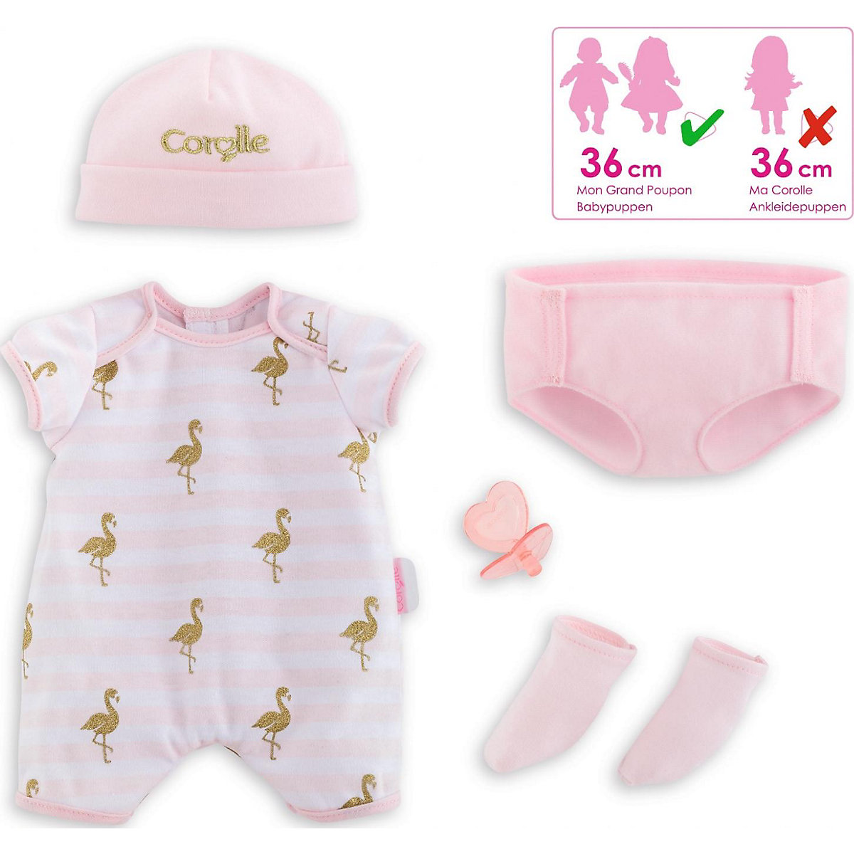 9000140550 Mon Grand Poupon Babykleidungsset für alle 36cm Babypuppen