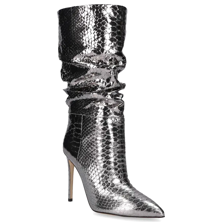 Paris Texas - Stiefel SLOUCHY 85 Kalbsleder - silber