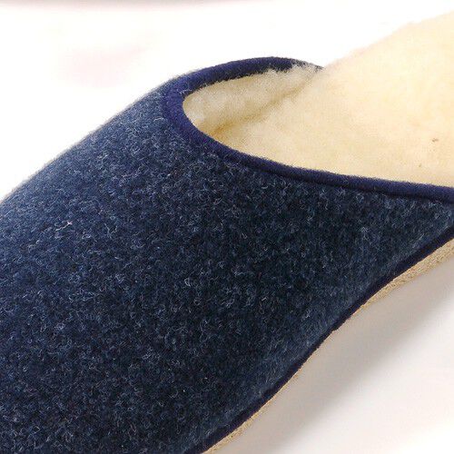 Mules homme silencieuses fourrées laine