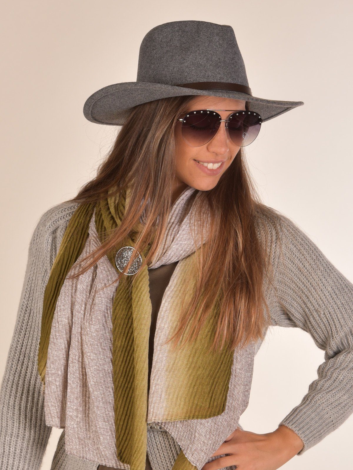 styleBREAKER Fedora (1-St) Fedora Hut in Filzoptik