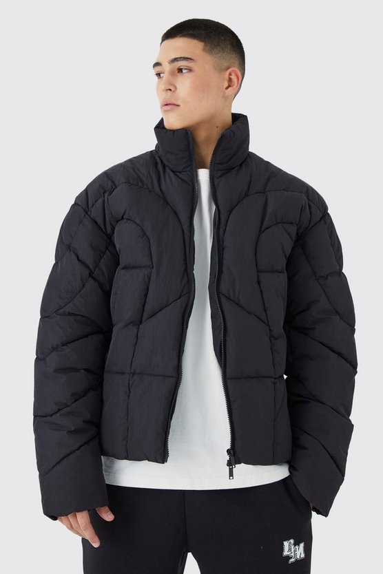 Steppjacke mit Trichterkragen