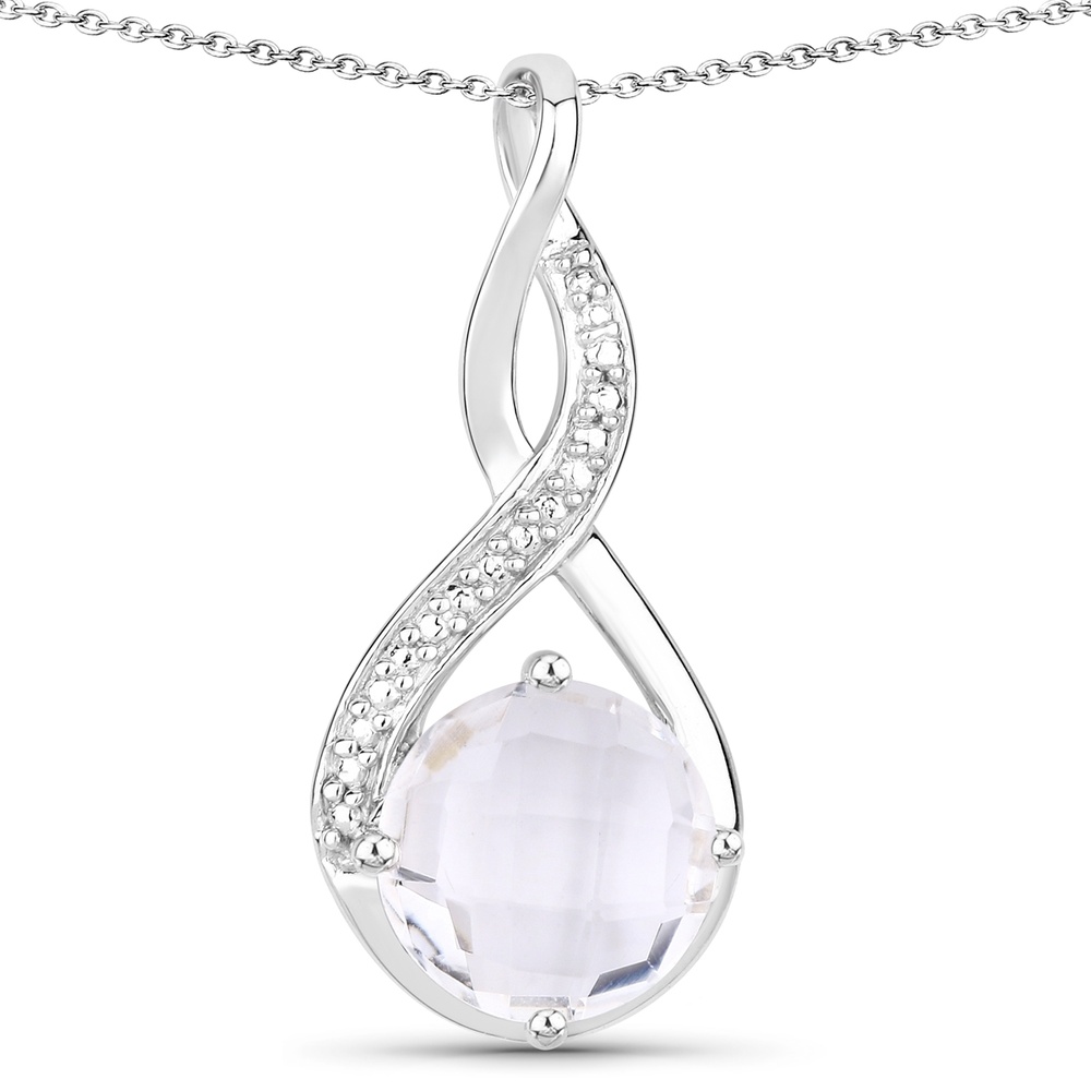 Rafaela Donata Chaîne Argent sterling Cristal de quartz en Argent Bijoux