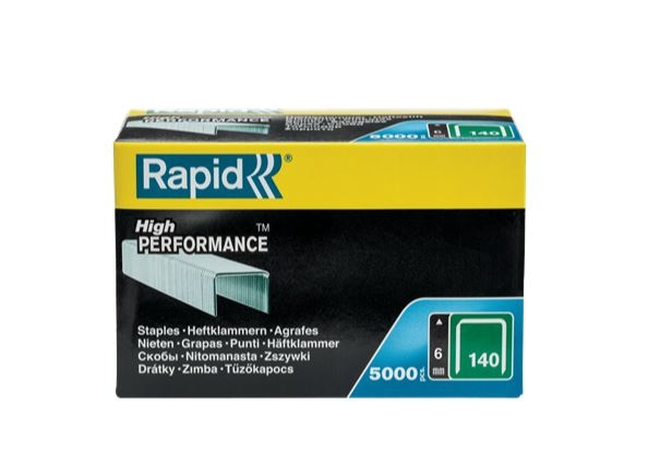 Rapid 11905711 nr. 140 fladtrådshæfteklammer 6 mm 5.000 stk.