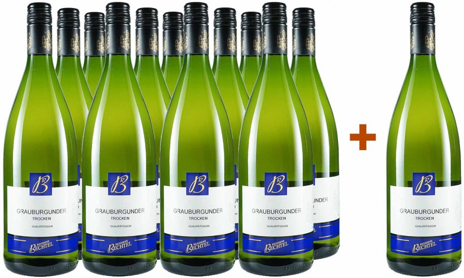 11+1 Paket Grauburgunder trocken 1,0L - Weingut Residenz Bechtel