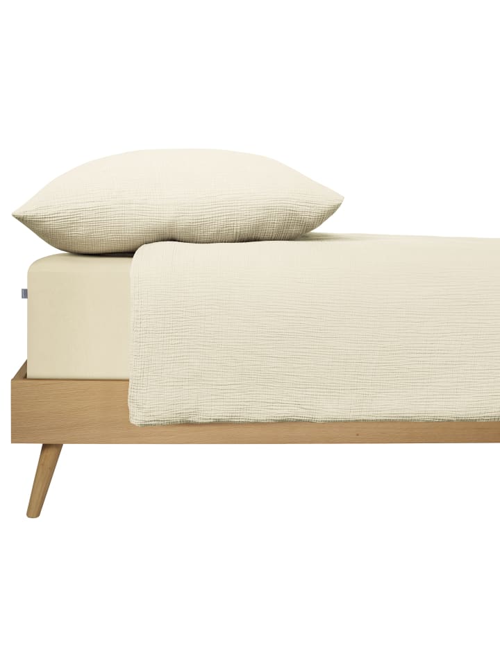 Schiesser Musselin-Bettwäscheset Molly in Offwhite günstig kaufen 135 x 200 cm